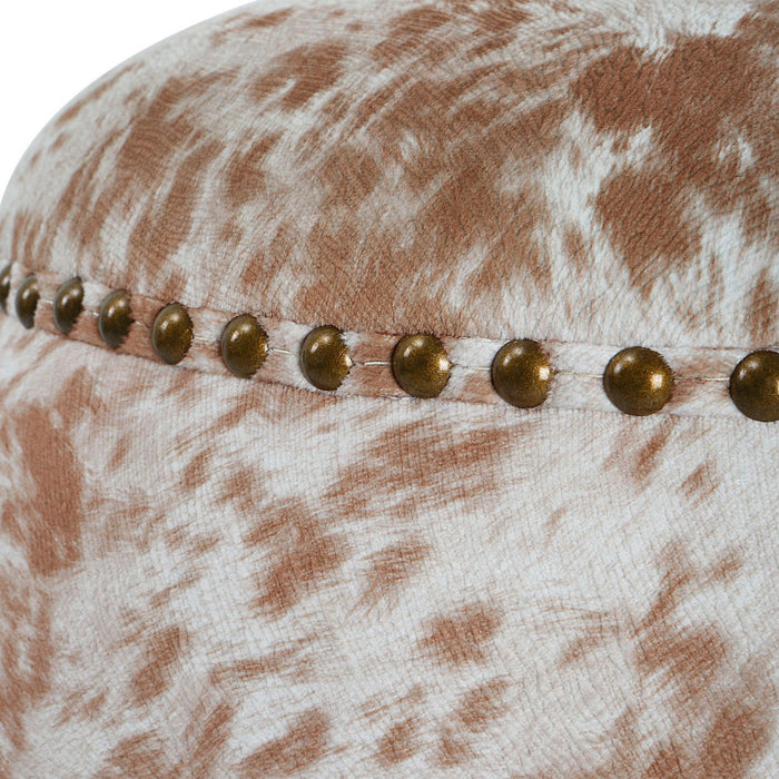 Uttermost 23725 Ottoman, Antique Brass