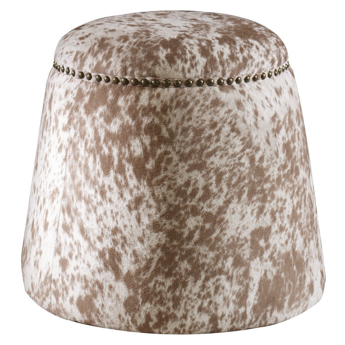 Uttermost 23725 Ottoman, Antique Brass