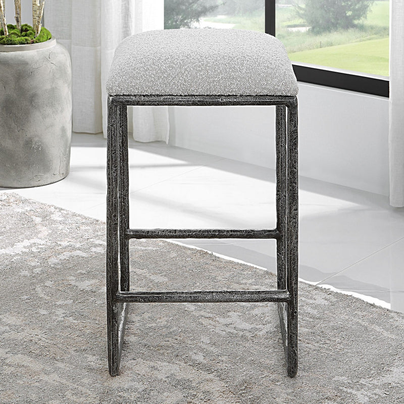 Uttermost 23730 Counter Stool, Distressed Charcoal