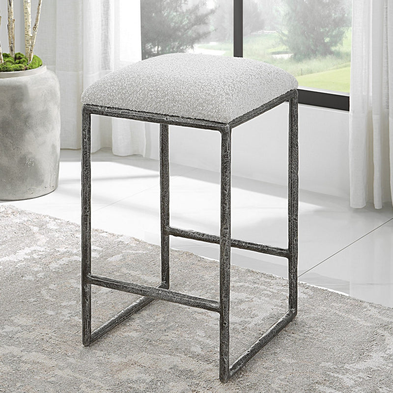 Uttermost 23730 Counter Stool, Distressed Charcoal