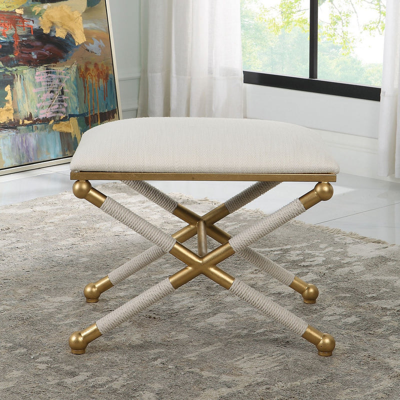 Uttermost 23732 Bench, Gold Leaf