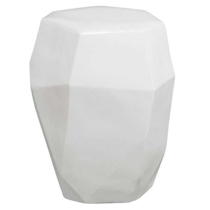 Uttermost 25183 Stool, Gloss White