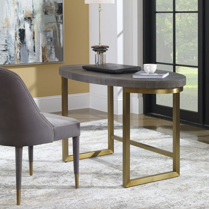 Uttermost 25198 Desk, Stainless Steel