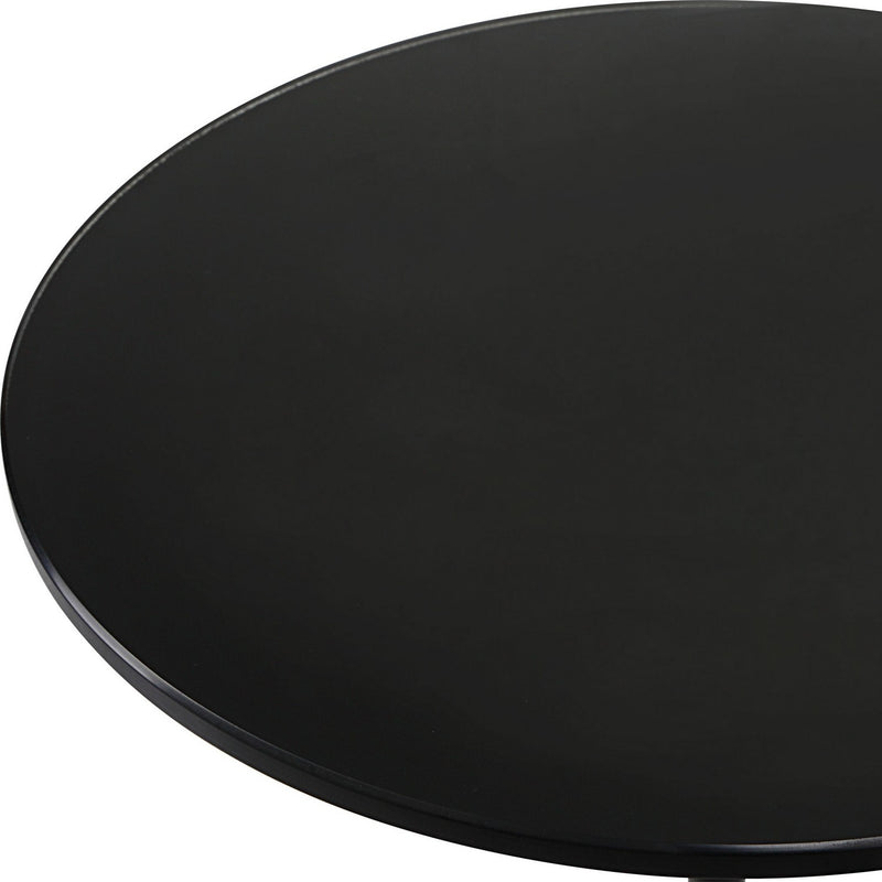 Uttermost 25242 Accent Table, Brushed Brass And Satin Black Iron