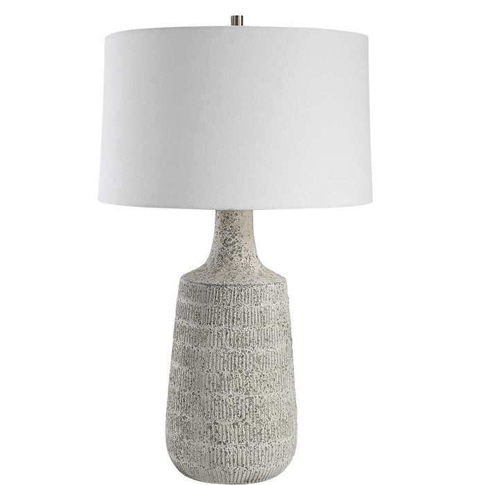 Uttermost 30104 One Light Table Lamp, Brushed Nickel
