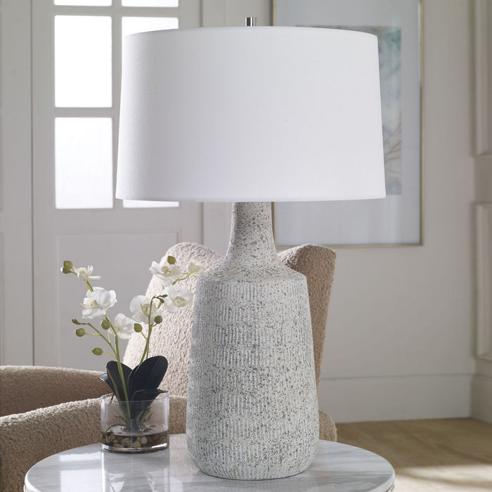 Uttermost 30104 One Light Table Lamp, Brushed Nickel
