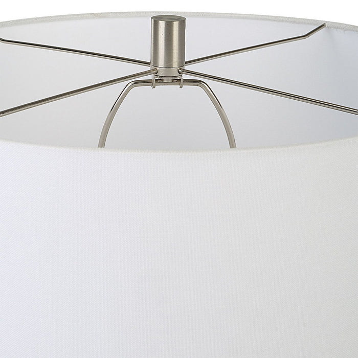 Uttermost 30105-1 One Light Table Lamp, Brushed Nickel