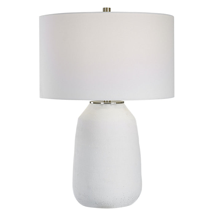 Uttermost 30105-1 One Light Table Lamp, Brushed Nickel