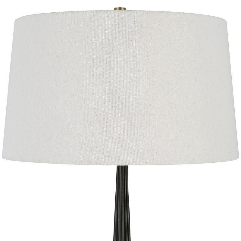 Uttermost 30123 One Light Floor Lamp, Brushed Brass