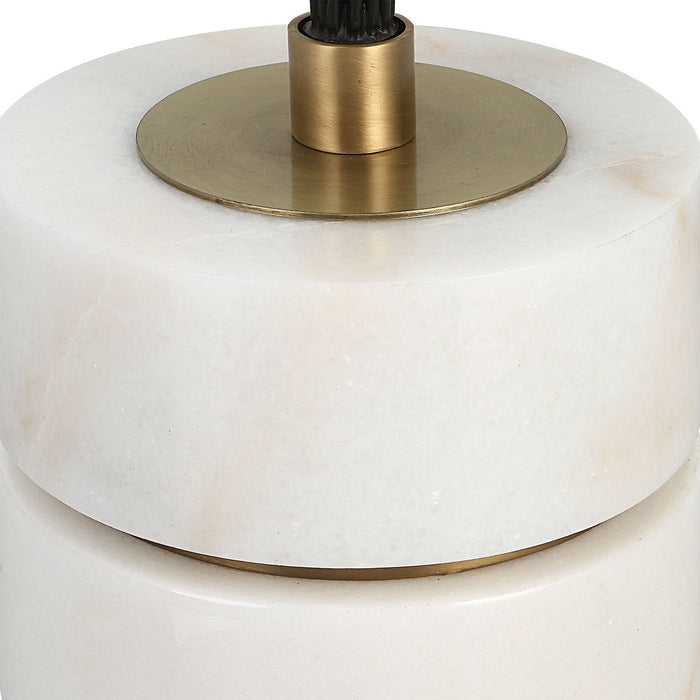 Uttermost 30123 One Light Floor Lamp, Brushed Brass