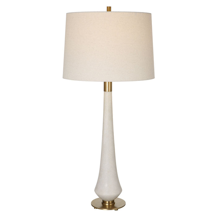 Uttermost 30135 One Light Table Lamp, Brushed Brass