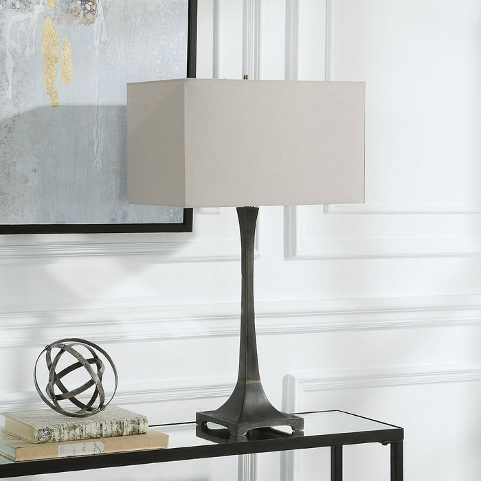 Uttermost 30139 One Light Table Lamp, Rustic Black