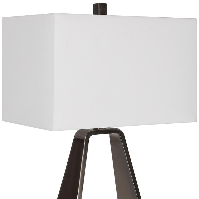 Uttermost 30140-1 One Light Table Lamp, Polished Nickel