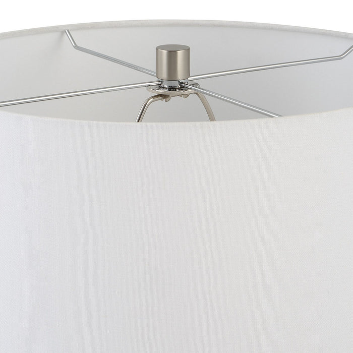 Uttermost 30143 One Light Table Lamp, Brushed Nickel