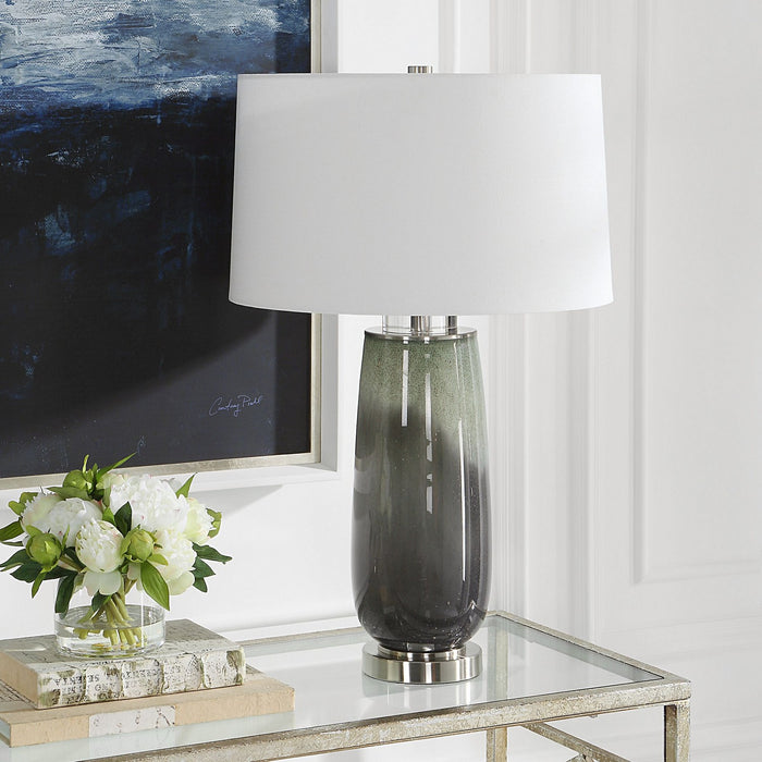 Uttermost 30143 One Light Table Lamp, Brushed Nickel