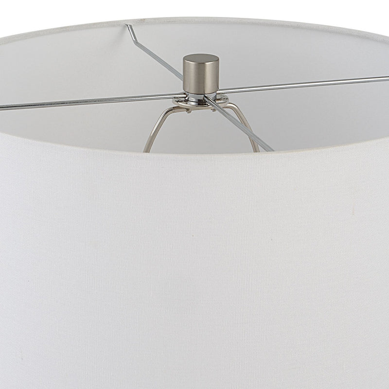 Uttermost 30144 One Light Table Lamp, Brushed Nickel