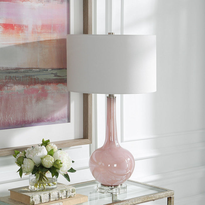 Uttermost 30144 One Light Table Lamp, Brushed Nickel