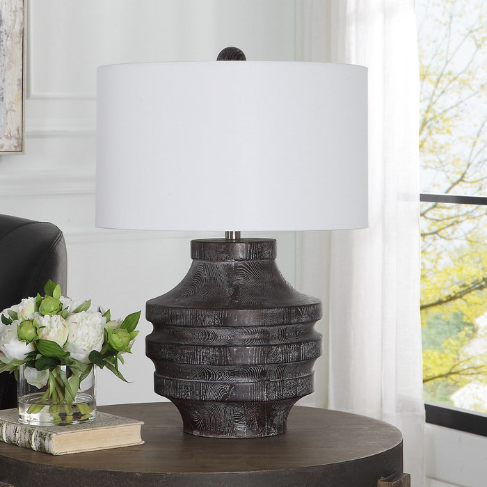 Uttermost 30147-1 One Light Table Lamp, Black