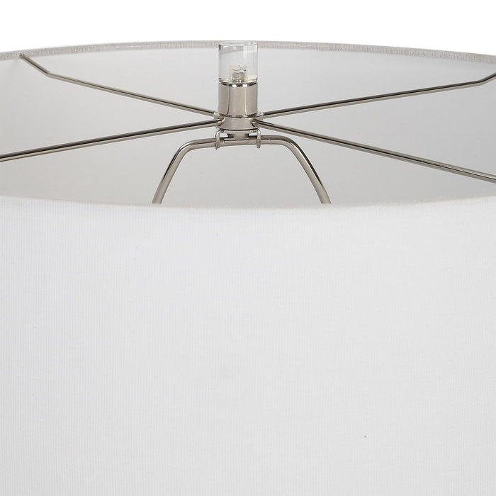 Uttermost 30149-1 One Light Table Lamp, Polished Nickel
