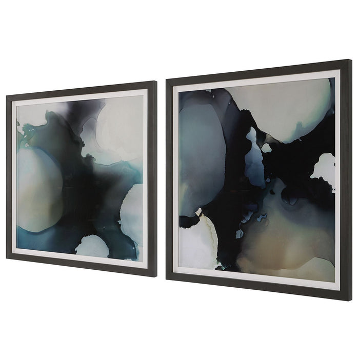 Uttermost 41458 Framed Prints, Set/2, Dark Gray Gunmetal