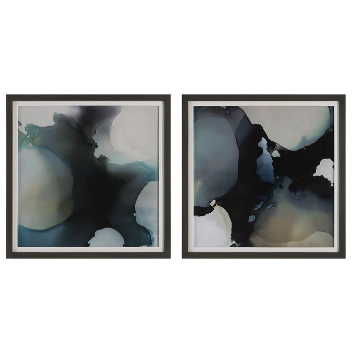 Uttermost 41458 Framed Prints, Set/2, Dark Gray Gunmetal
