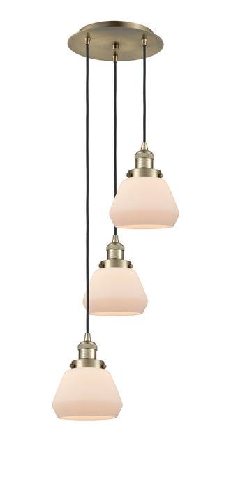 Innovations 113F-3P-AB-G171 Three Light Pendant, Antique Brass