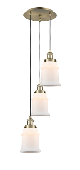 Innovations 113F-3P-AB-G181 Three Light Pendant, Antique Brass