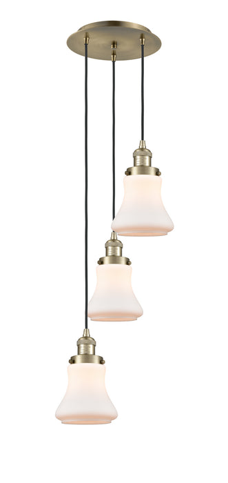 Innovations 113F-3P-AB-G191 Three Light Pendant, Antique Brass