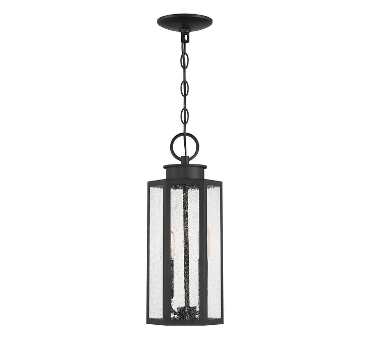 Lighting One E V6-L5-5103-BK Two Light Outdoor Hanging Lantern, Black