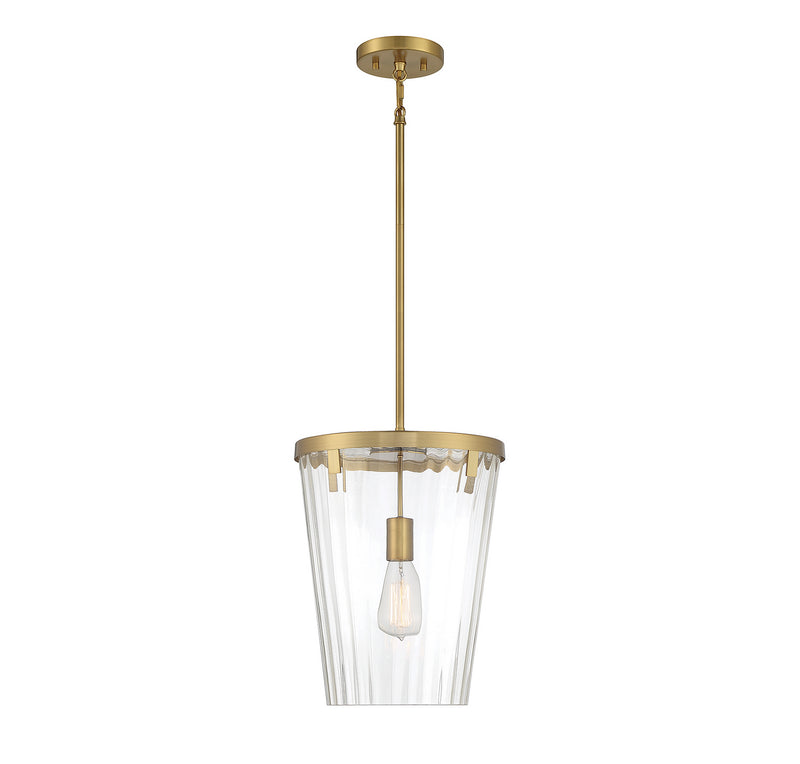Lighting One E V6-L7-2322-1-322 One Light Pendant, Warm Brass