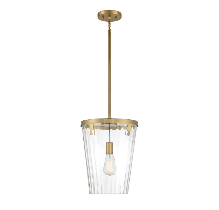 Lighting One E V6-L7-2322-1-322 One Light Pendant, Warm Brass