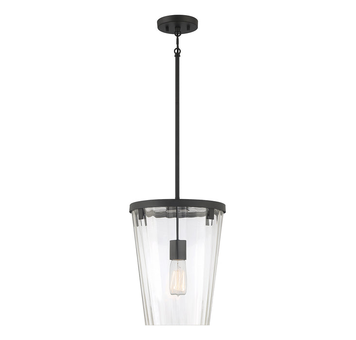 Lighting One E V6-L7-2322-1-89 One Light Pendant, Matte Black
