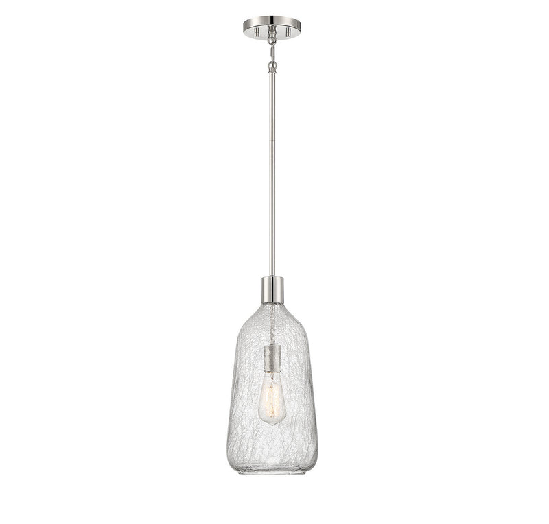Lighting One E V6-L7-4801-1-109 One Light Pendant, Polished Nickel