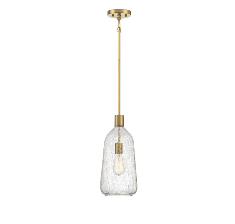 Lighting One E V6-L7-4801-1-322 One Light Pendant, Warm Brass