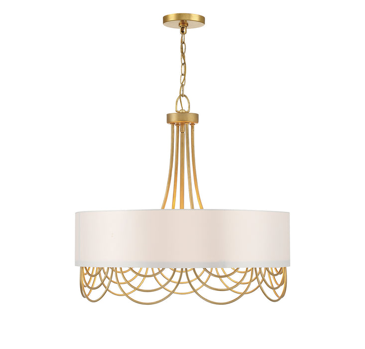 Lighting One E V6-L7-7100-4-260 Four Light Pendant, True Gold
