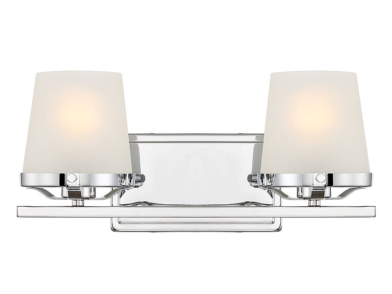 Lighting One E V6-L8-5250-2-11 Two Light Bathroom Vanity, Polished Chrome