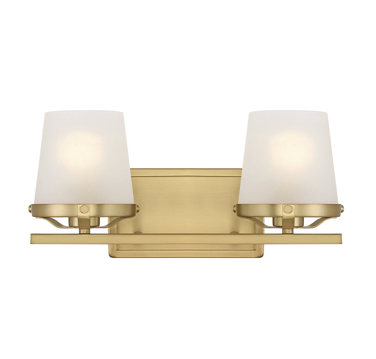 Lighting One E V6-L8-5250-2-322 Two Light Bathroom Vanity, Warm Brass