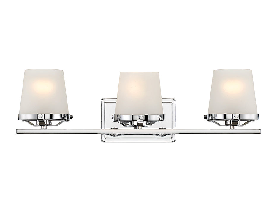 Lighting One E V6L8-5250-3-11 Three Light Bathroom Vanity, Polished Chrome