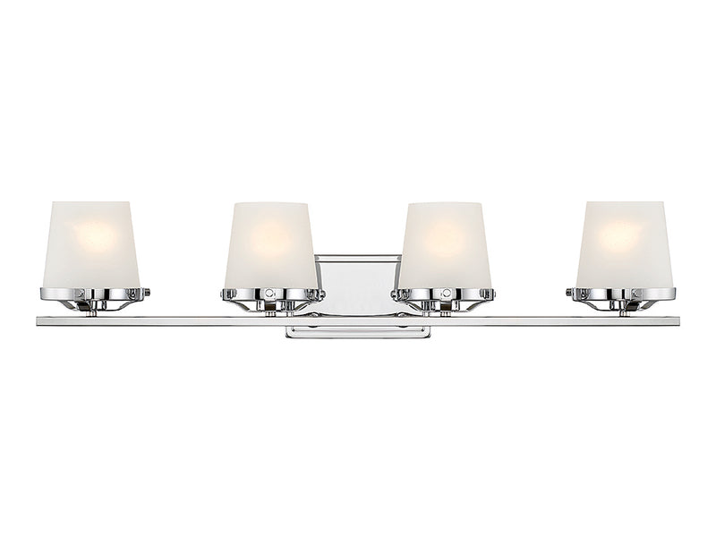 Lighting One E V6-L8-5250-4-11 Four Light Bathroom Vanity, Polished Chrome