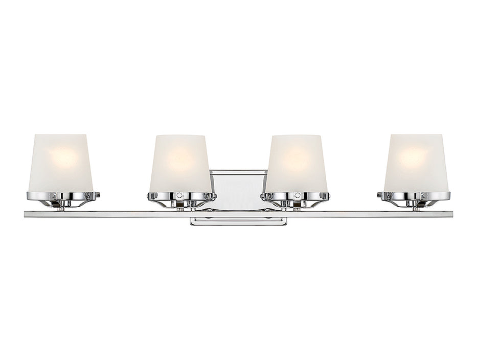 Lighting One E V6-L8-5250-4-11 Four Light Bathroom Vanity, Polished Chrome