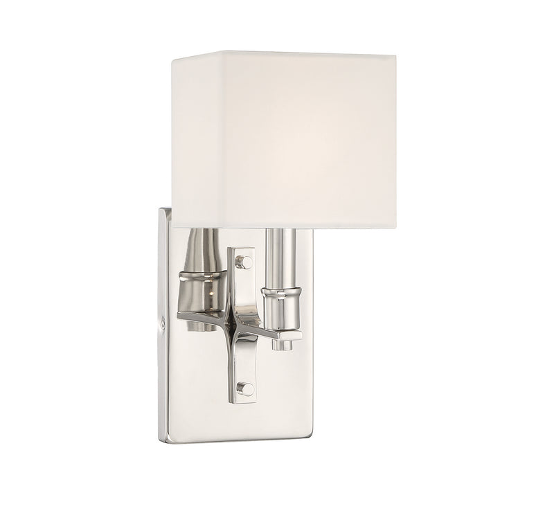 Lighting One E V6-L9-8550-1-109 One Light Wall Sconce, Polished Nickel
