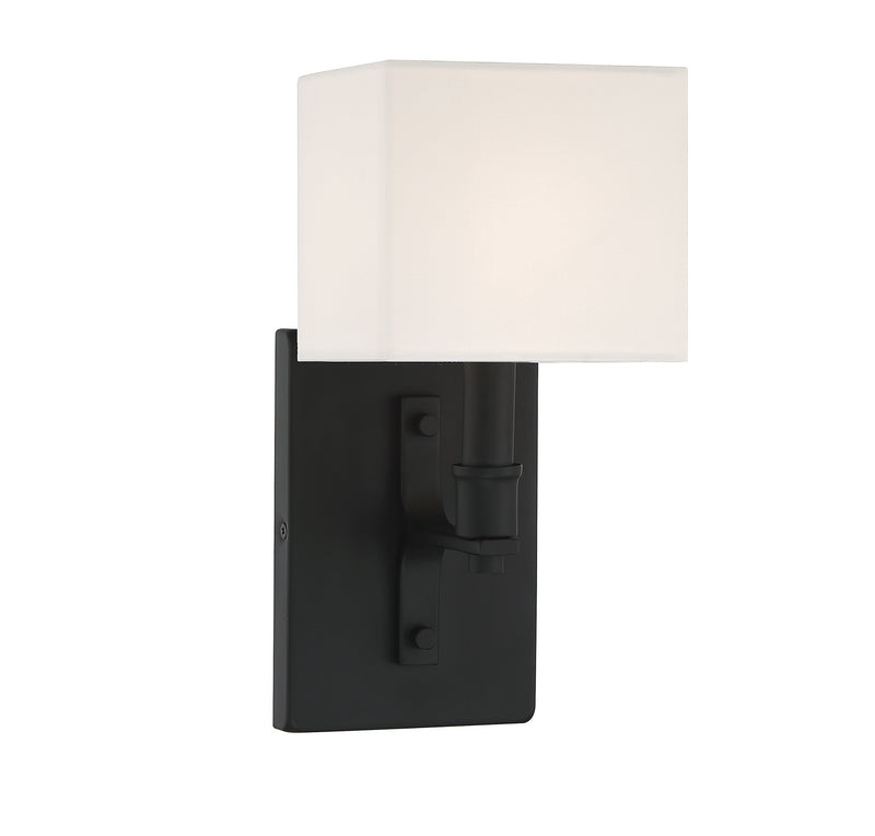 Lighting One E V6-L9-8550-1-89 One Light Wall Sconce, Matte Black