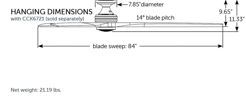 Fanimation MAD6721BN Motor, Brushed Nickel
