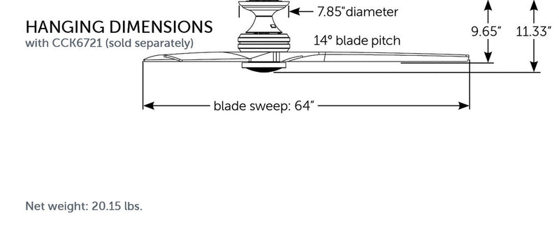 Fanimation MAD6721MW Motor, Matte White