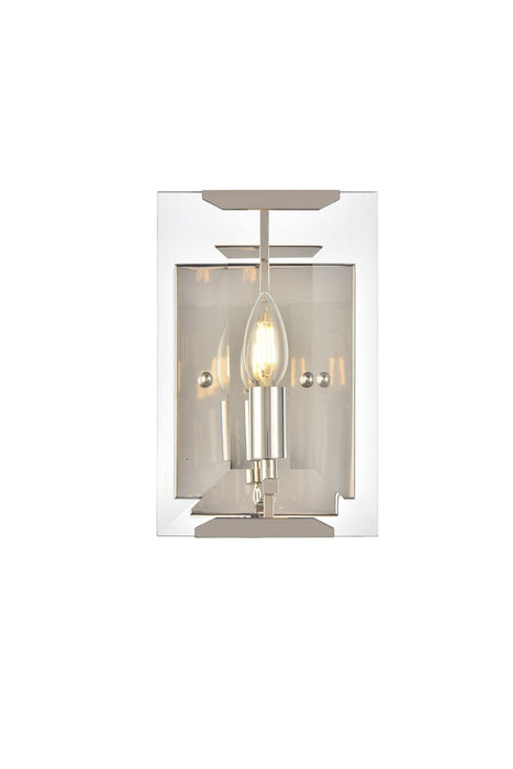 Elegant Lighting 1212W6PN One Light Wall Sconce, Polished Nickel