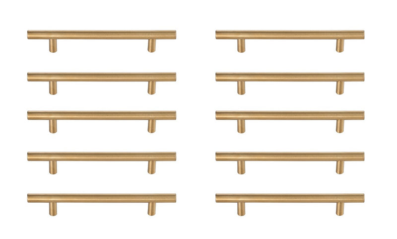 Elegant Lighting PL400-5-BR-10PK Bar Pull Multipack (set of 10), Brass