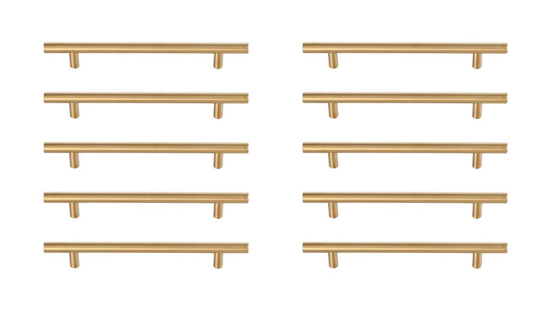 Elegant Lighting PL400-6-BR-10PK Bar Pull Multipack (set of 10), Brass