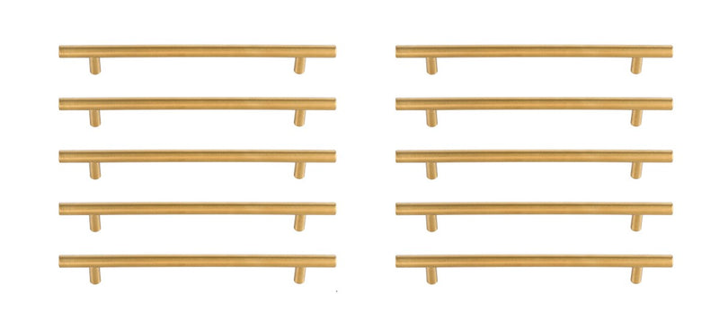 Elegant Lighting PL400-7-BR-10PK Bar Pull Multipack (set of 10), Brass