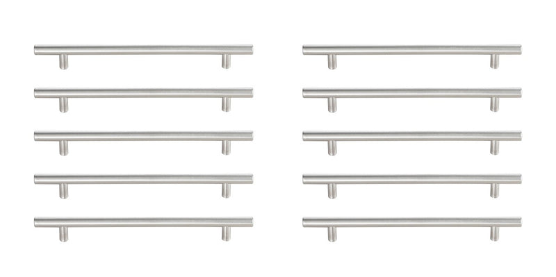 Elegant Lighting PL400-7-NK-10PK Bar Pull Multipack (set of 10), Brushed Nickel