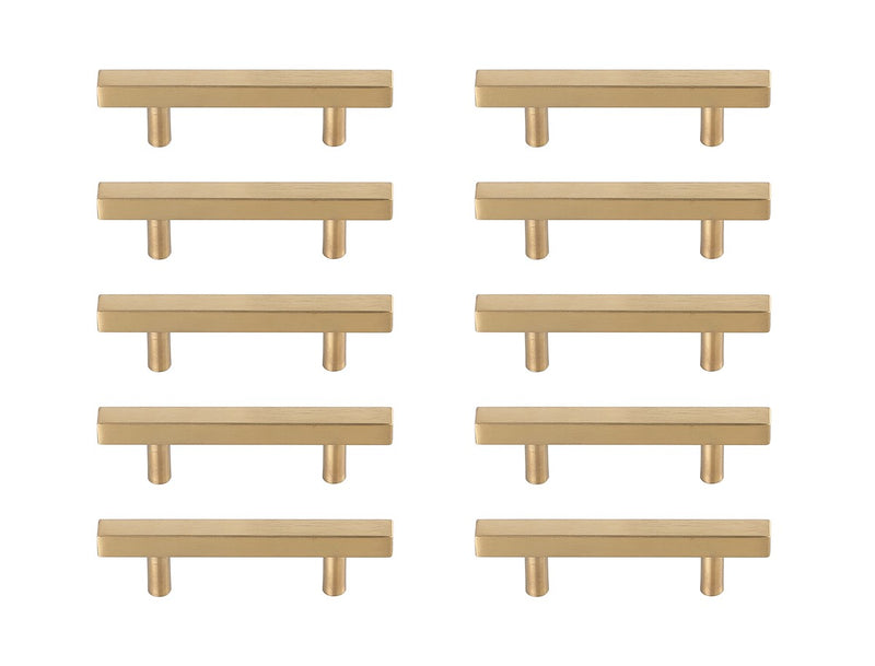 Elegant Lighting PL402-3-BR-10PK Bar Pull Multipack (set of 10), Brass